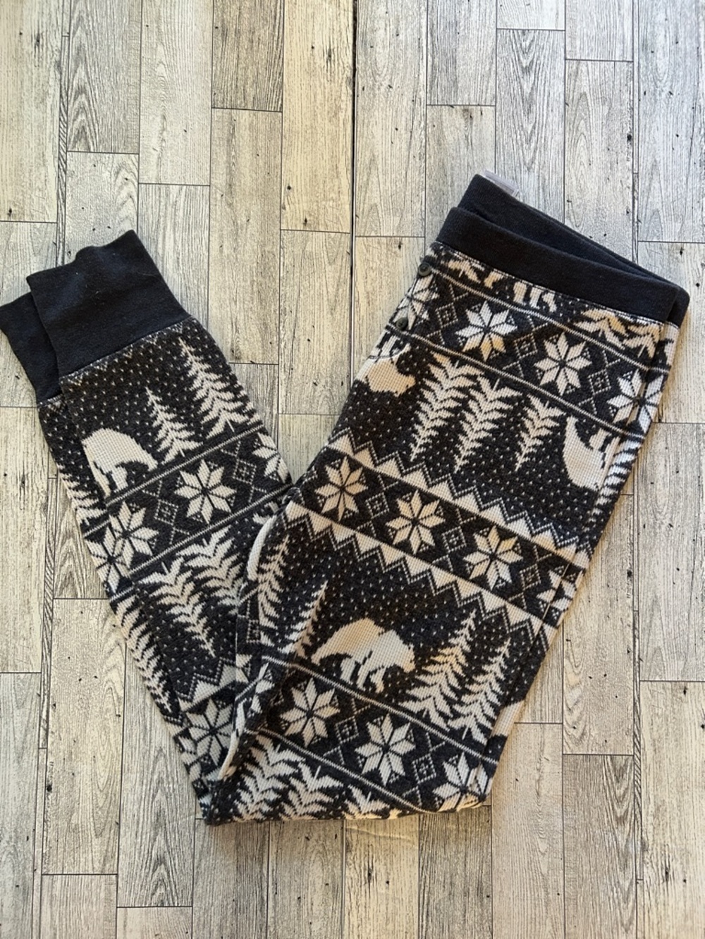 *closet clean out* Old Navy printed thermal knit pajama leggings size L